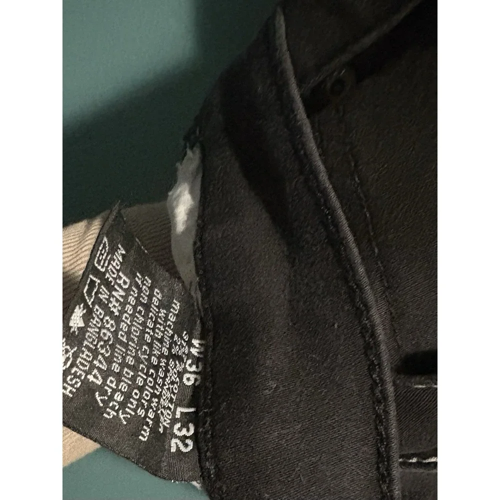 Franky Max Stretch‎ Men's Chino Pants Jeans Black Pants 36x32